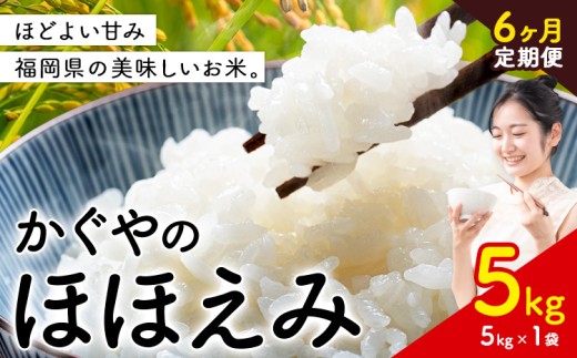 【6ヶ月定期便】米 かぐやのほほえみ 5kg 白米 《12月から出荷》 福岡県 小竹町 お米 ブレンド米 国産