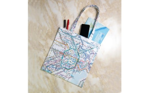 鉄道路線図 ラミネートトート 首都圏 日本語