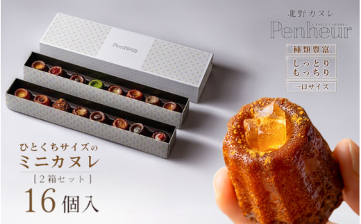 【Penheur】北野カヌレ 16個入り/プノール カヌレ お菓子 洋菓子 焼き菓子 ギフト 手土産 定番 季節限定 アフタヌーンティー パーティー おやつ 神戸 北野 かわいいお菓子 バリエーション 選べる 人気商品詰め合わせ