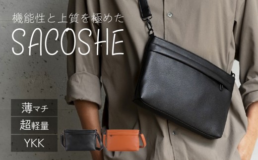 メンズ レザーライク サコッシュ [BEMOVITA]   | ショルダーバッグ 軽量 斜めがけ ボディバッグ コンパクト 合成皮革 撥水 ミニバッグ ビジネス ギフト プレゼント 小さめ バッグ 旅行 サブバッグ