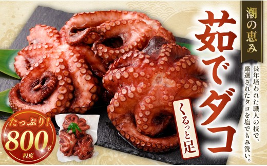 潮の恵み 茹でダコくるっと足 1杯(800g程度) 蛸 タコ たこ 茹でダコ ゆでダコ マダコ 真ダコ 冷凍