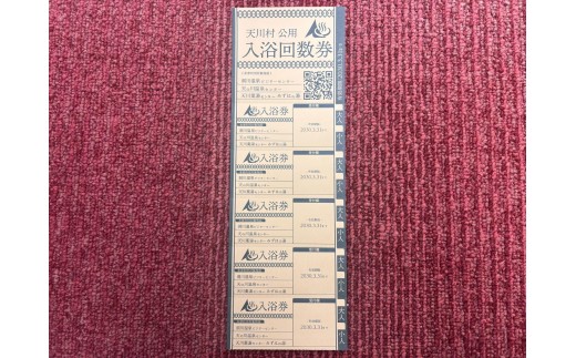 天川村日帰り入浴施設入浴券　5枚セット