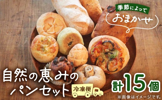 ＜15個入り＞パン屋kotubuの自然の恵みのパンセット(大)_パン 自家製天然酵母 天然酵母 15個 セット 詰め合わせ おまかせ 食べ比べ ぱん 朝食 朝 ランチ 昼 おやつ 大阪府 冷凍 冷凍パン 送料無料【1352138】