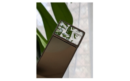 ランダムなカットグラスを使用したステンドグラスの手鏡【1680284】