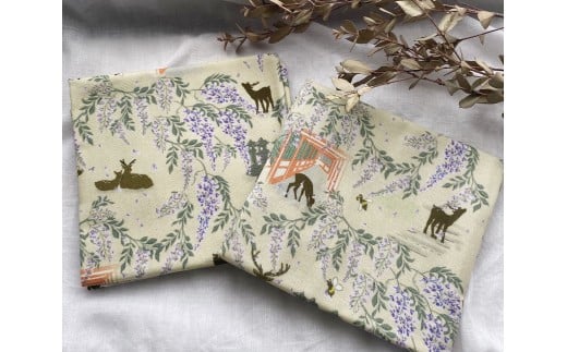 『麗らかの杜』手芸雑貨 春日大社 道中 生地 布 布地 裁縫 洋裁 手芸 オリジナル foo stitch フーステッチ 雑貨 綿 コットン ハンドメイド バッグ ポーチ 国産 奈良県 奈良市 なら 8-058 2357852 - 奈良県奈良市