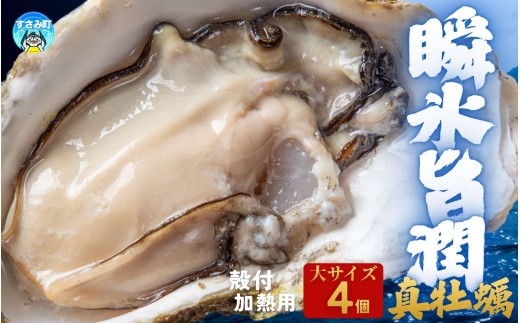 国産 急速冷凍牡蠣 加熱用 大サイズ 4個 / 牡蠣 殻付き 海鮮 かき カキ 冷凍 【mix005】 2359941 - 和歌山県すさみ町
