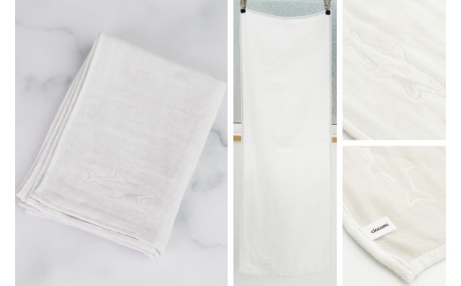 ガーゼフェイスタオル [こなゆき] 3重ガーゼ 天然素材 コットン100％ 赤ちゃん 敏感肌 ガーゼ生地 グレー サメ柄(ワンポイント) 白銀 [1167]	