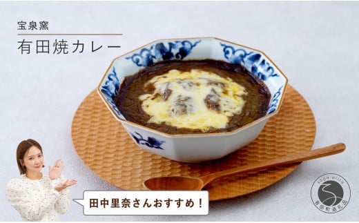 【田中里奈さんおすすめ!】宝泉窯 有田焼カレー 【プレアデス】 有田焼 カレー ボウル お皿 焼きカレー コラボ 佐賀県産米 贈り物 ギフト F35-25