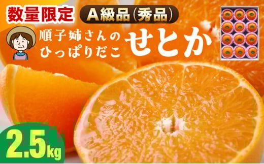 KU302 ≪数量限定・A級品≫  順子姉さんのひっぱりだこ愛情せとか 2.5kg