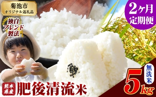 【2ヶ月定期便】熊本県産 肥後清流米 無洗米 5kg 熊本県産 ふるさと納税 精米 米 こめ ふるさとのうぜい コメ お米 おこめ《1月から出荷開始》 2369446 - 熊本県菊池市