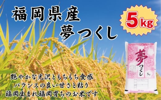 【令和7年産新米】【食味鑑定士厳選】 福岡県産 夢つくし5kg (5kg×1袋)【精米 お米 米 ご飯 ごはん ブランド ブランド米 夢つくし 食品 ふるさと納税 人気 おすすめ 送料無料 炊飯 炊飯器 福岡 福岡県産 筑前 筑前町 】 2203931 - 福岡県筑前町