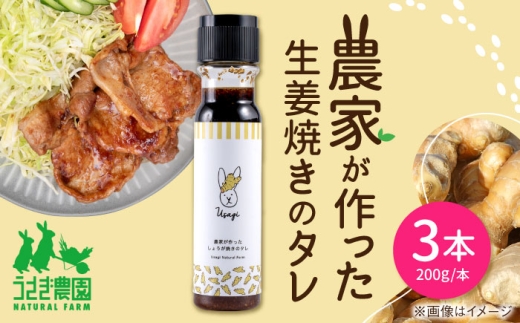 農家が作った生姜焼きのタレ 3本セット ギフトボックス入り【うさぎ農園】 [AYDJ011]
