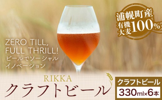 クラフトビール 330ml 6本 RIKKA 酒 ビール《30日以内に出荷予定(土日祝除く)》北海道 浦幌町 大麦 浦幌町産 お酒 樽 アルコール