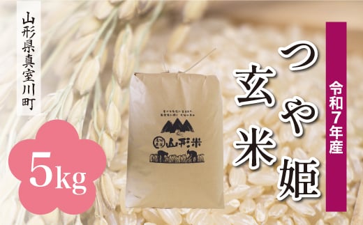＜令和7年産米＞ 特別栽培米 つや姫 【玄米】 5kg （5kg×1袋）＜配送時期指定可＞　山形県真室川町 2371300 - 山形県真室川町