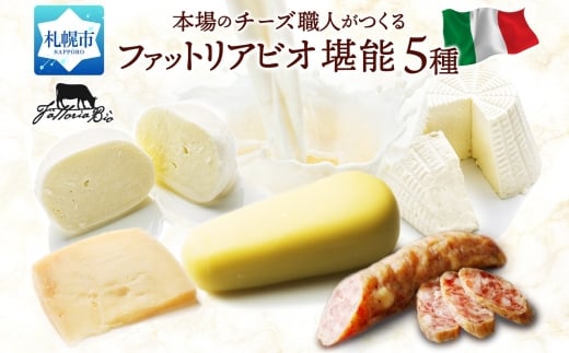ファットリアビオ 堪能5種セット ｜ ファットリアビオ北海道 チーズ 食べ比べ 北海道 札幌市
