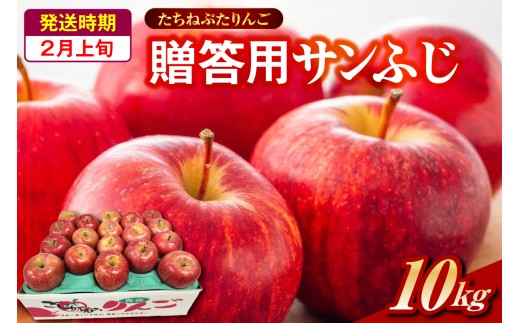 サンふじ 贈答規格 約10kg 【2026年2月上旬発送】「たちねぷたりんご」 青森県 五所川原市