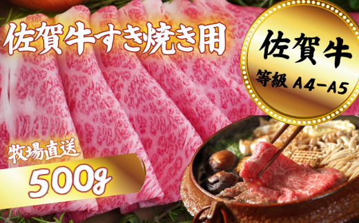 佐賀牛 すきやき用 スライス 500g ロース：B200-041