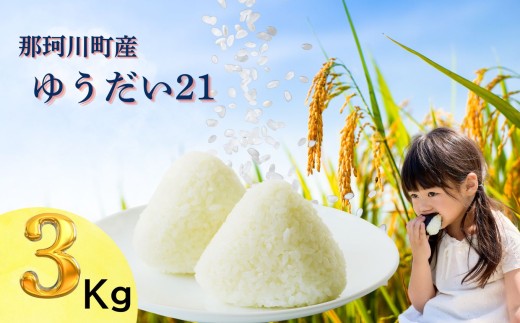 那珂川町産 ゆうだい21 3kg｜米 白米 おいしい お米 こめ おこめ 白米 精米 国産 ごはん ご飯 白飯 米 おこめ 白米 精米ゴハン ランキング 人気  ふるさと 納税 栃木県 那珂川町 送料無料 2375348 - 栃木県那珂川町