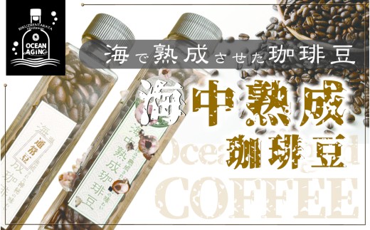 【希少】 コーヒー好きの方向け！海で熟成させた海中熟成珈琲豆飲みくらべセット 〈 焙煎コーヒー豆45g 熟成/熟成なし 各1瓶 〉【 数量限定 飲み比べ 2種 ギフト 贈答品 】 RT2860