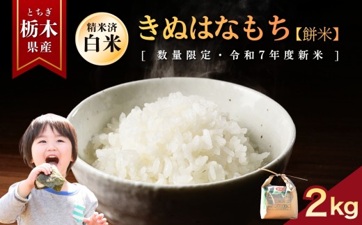 【先行予約】きぬはなもち(もち米)  2kg | お米 米 もち米 ミルキークイーン きぬはなもち とちぎの星 コシヒカリ こしひかり 美味しい お弁当 選べる 定期便 ふるさと 納税 栃木県 矢板市