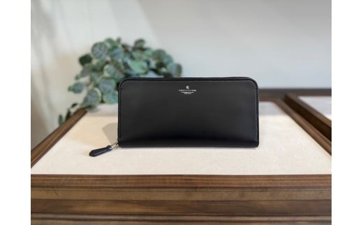 革職人が作った牛革ラウンドファスナー長財布［BLK］ 2375208 - 和歌山県白浜町