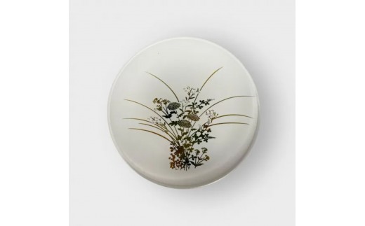 丸小皿 秋草 純白 2374528 - 和歌山県海南市