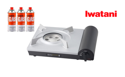 イワタニ カセットフー エコプレミアム CB-EPR-Ⅲ-Bブラック+カセットガス3P　【11100-1959】