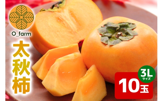 【2026年先行予約】太秋柿 3L 10玉（1段） 柿 カキ かき フルーツ 果物 くだもの 産地直送 茨城県 石岡市 A44-004