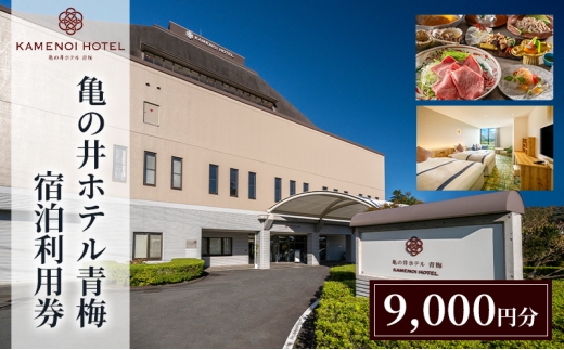 亀の井ホテル青梅宿泊利用券（9,000円分） 会席料理 温泉 自然 家族 愛犬 奥多摩 多摩川 森渓リゾート 東京都 青梅市 [№5714-0329]
