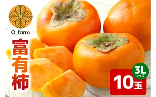 【2026年先行予約】富有柿 3L 10玉（1段） 柿 カキ かき フルーツ 果物 くだもの 産地直送 茨城県 石岡市 A44-003