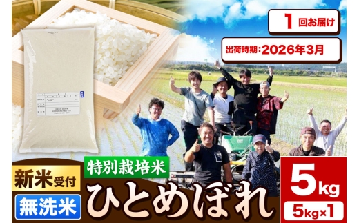 《新米受付》令和7年産【無洗米】特別栽培米 ひとめぼれ 5kg 秋田県産【2026年3月出荷】