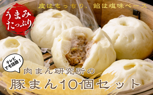 肉まん研究所　豚まん10個セット  | 中華惣菜 肉まん 豚まん にくまん 肉 豚肉 中華 中華料理 中華まん 惣菜 冷凍 埼玉県 草加市 2374928 - 埼玉県草加市
