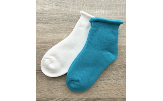 ふわもち鯛焼き靴下x2足組(ターコイズ、ホワイト)【1657302】
