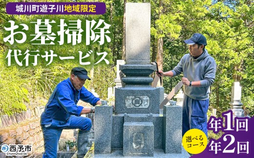 ＜遊子川地域限定 お墓掃除代行サービス（年1回／2回）＞ 選べる 回数 コース 2基 墓所 墓石 お掃除 清掃 雑草取り ゴミ拾い 代理 代行 お手入れ お供え 供養 花立 線香台 水鉢 雑草取り お墓参り お手入れ 遊子川ゲストハウス コッコロん 愛媛県 西予市