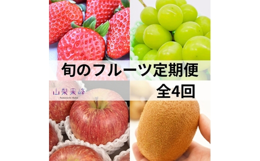 ＜発送月固定定期便＞山梨市産　旬のフルーツ定期便全4回【4074306】