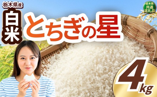 いちご農家さん応援米！ 訳あり 令和7年度産 白米 約4kg とちぎの星 | 真岡市産 米 お米 こめ 白米 ご飯 ごはん 大粒 とちぎのほし 限定 ふるさと納税 先行 予約 栃木県 真岡市 送料無料 2401545 - 栃木県真岡市