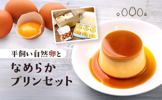 平飼い自然卵となめらかプリンセット｜自家製 卵 地元食材  スイーツ  朝食 自然 なめらか 菓子  飛騨高山 森のたまご農園 LW008 2391684 - 岐阜県高山市