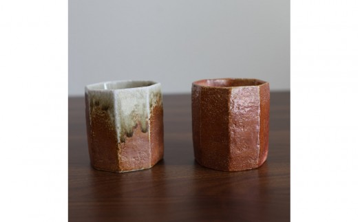 【信楽焼 土の子窯皆川陶房】八角カップ 穴窯焼成 2397415 - 滋賀県甲賀市