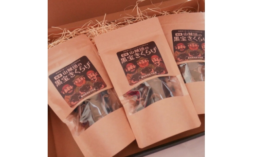＜国産＞山賊団の黒宝きくらげ(肉厚プルプル) 20g 3個セット【1673443】