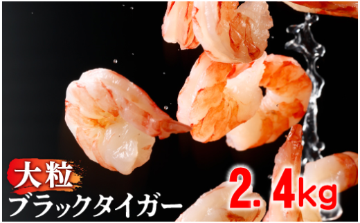 1月発送 【訳あり】えび ブラックタイガー 冷凍 むきえび 2.4kg下処理済み 2026年1月発送 | えび エビ 海老 チャック付き 下処理不要 大型 2025 2026 登別市