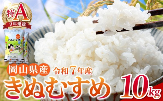 【令和7年産米】岡山県産 精米 きぬむすめ　10kg（5kg×2袋）【米  配送 令和7年産 米 精米 ごはん 白米 国産米】 2403975 - 岡山県備前市