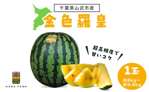 金色羅皇【 ふるさと納税 人気 おすすめ ランキング 金色羅皇 スイカ 西瓜 すいか 果物 フルーツ 国産 産地直送 甘い 野菜 千葉県 山武市 送料無料 】 SMAF004