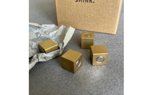 真鍮マグネット＜CUBE＞(マグネットキューブ)8個【1660529】