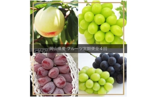 ＜発送月固定定期便＞岡山県産  フルーツ定期便全4回【4076456】