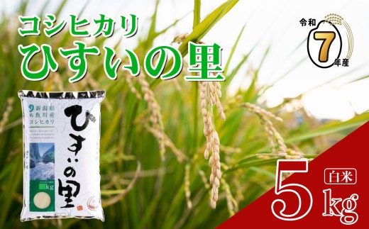 令和7年産 新潟県産コシヒカリ『ひすいの里』5kg 米・食味鑑定士お墨付き 精米したてを発送 農家自慢の特選米 白米 2025年産【米 こしひかり お米  コメ  ブランド米  ご飯 ふるさと納税米 5キロ 精米 食品 糸魚川 新潟 JA ライス 】 212444 - 新潟県糸魚川市
