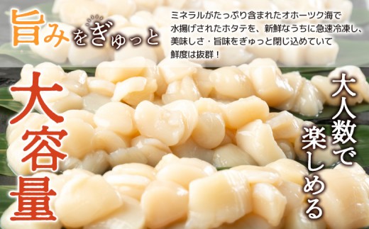 ＜2026年1月営業日より順次発送＞ちょっと訳ありホタテ貝柱小分け1.2kg