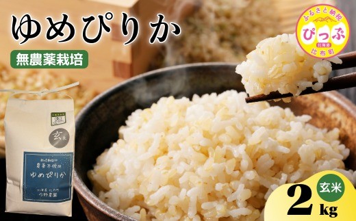 令和7年産 新米 ゆめぴりか 玄米 2kg【今野農園】無農薬栽培 農薬不使用 化学肥料不使用 米 お米 北海道米 特Aランク 国産 コメ 2025年産 北海道 比布町 ぴっぷ 1012-006