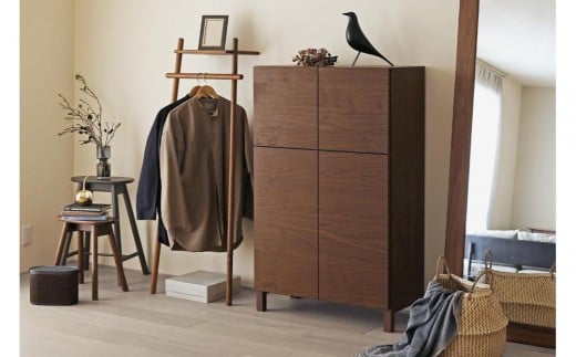 【開梱設置】高野木工 レッチェ 80ハイキャビネット WN【10年保証】