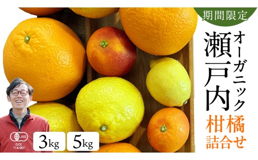 国産 オーガニック フルーツ 詰め合わせ 3kg 5kg レモン ブラッドオレンジ はるか 不知火 紅八朔 有機JAS認証 選べるサイズ 瀬戸内 広島 大崎上島 離島 有機栽培 柑橘 濃厚 果物 ギフト 3月発送 限定 産地直送 中原観光農園