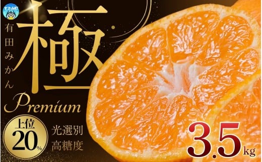 ＼光センサー選別／極 有田みかんプレミアム 約3.5kg【選りすぐりの上位20％をお届け】2S～Lサイズ 有機質肥料100% ※2025年11月下旬～2026年1月上旬頃に順次発送予定 ※北海道・沖縄・離島への配送不可 / みかん 有田みかん 柑橘 果物 フルーツ 和歌山 ミカン 有田 12月 プレミアム すさみ町【nuk168A】